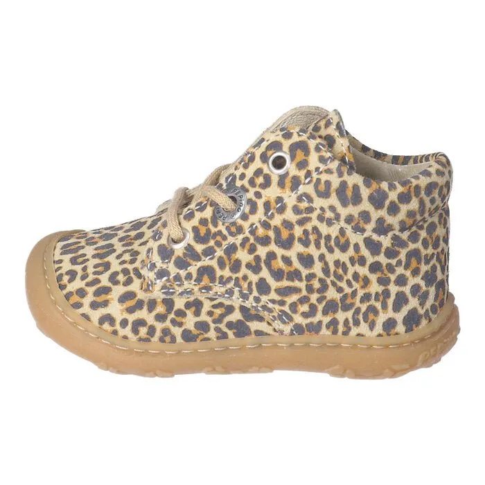 Ricosta: Dots Lace Up Boots - Animal Print / Desert