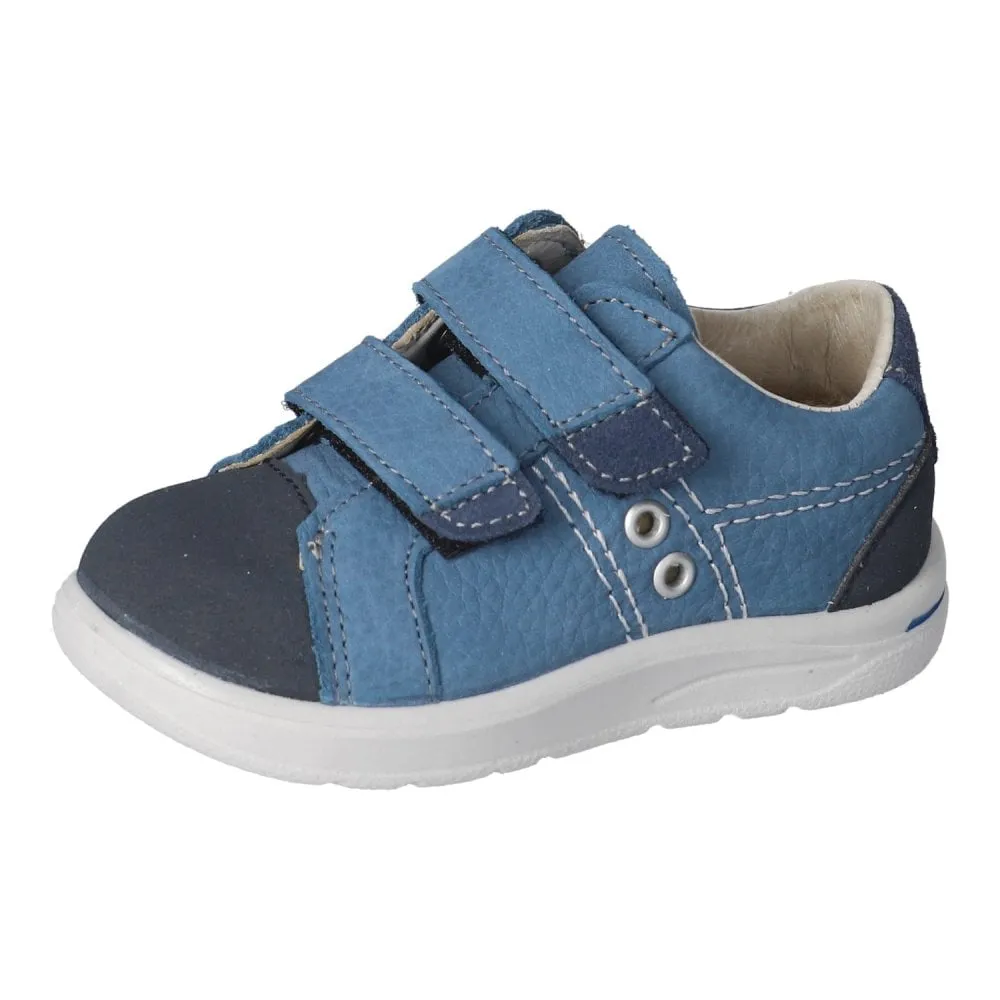Ricosta: Nippy Velcro Trainers - Blue / Adriatic Reef