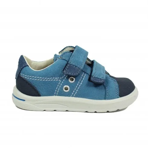 Ricosta: Nippy Velcro Trainers - Blue / Adriatic Reef