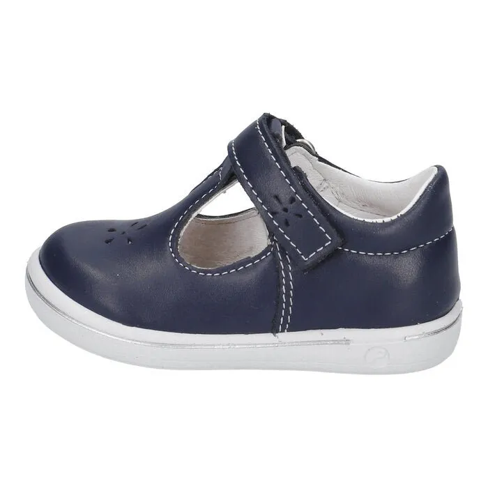 Ricosta: Winona T-Bar Velcro Shoes - Nautica / Navy