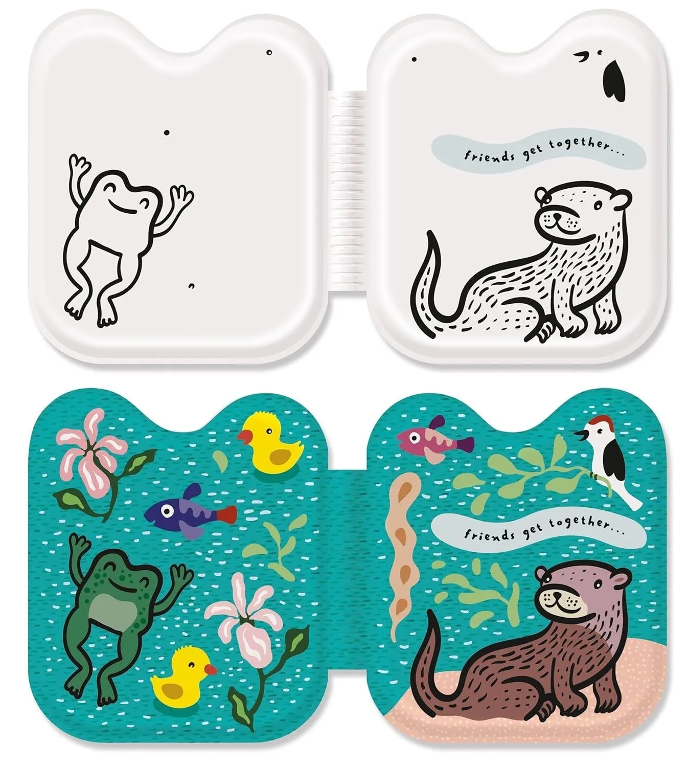 Shaped Bath Book: Frog & Friends