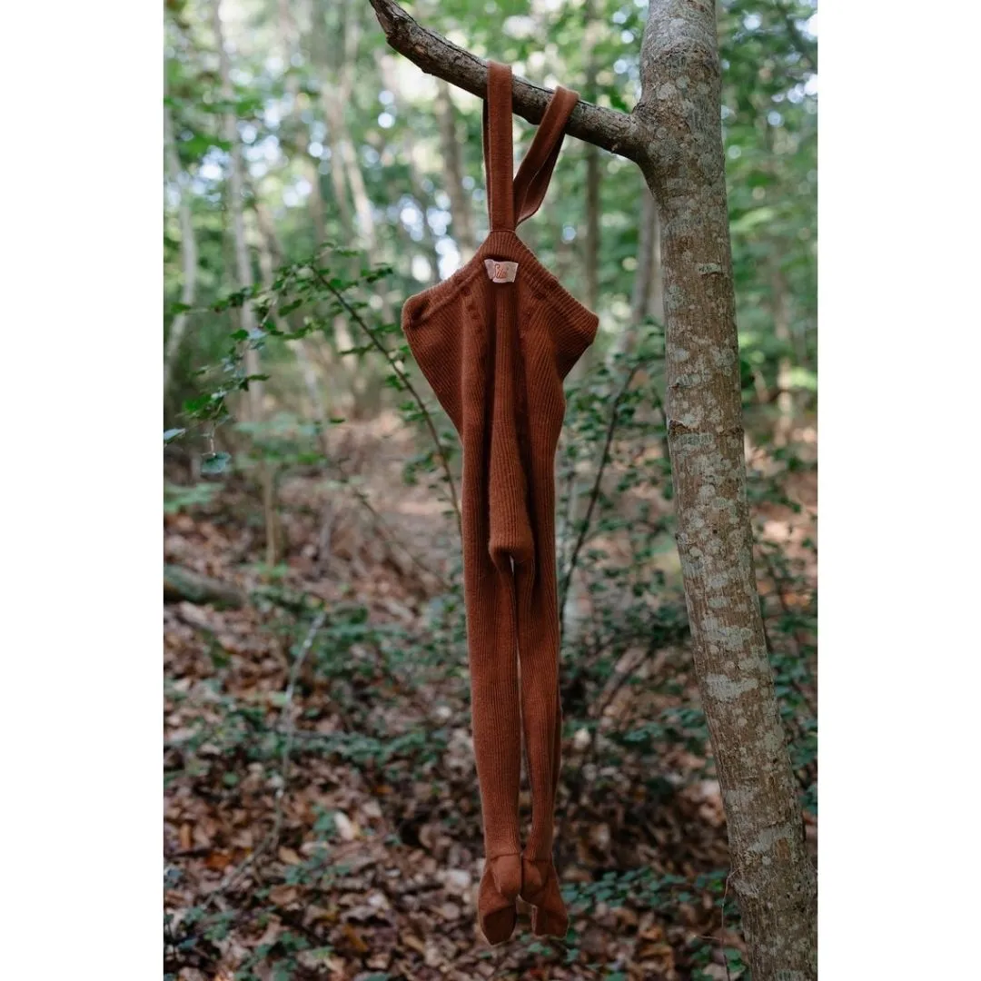 Silly Silas: Footed Tights - Cinnamon