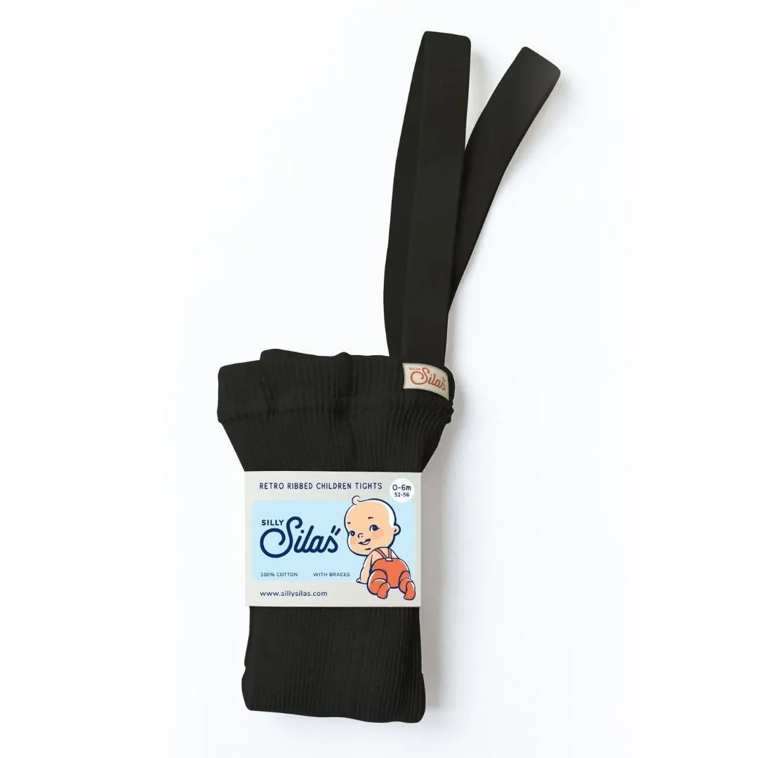 Silly Silas: Footed Tights - Classic Black