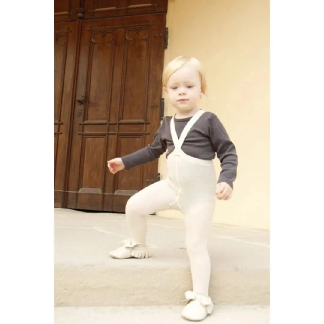 Silly Silas: Footed Tights - Cream Blend
