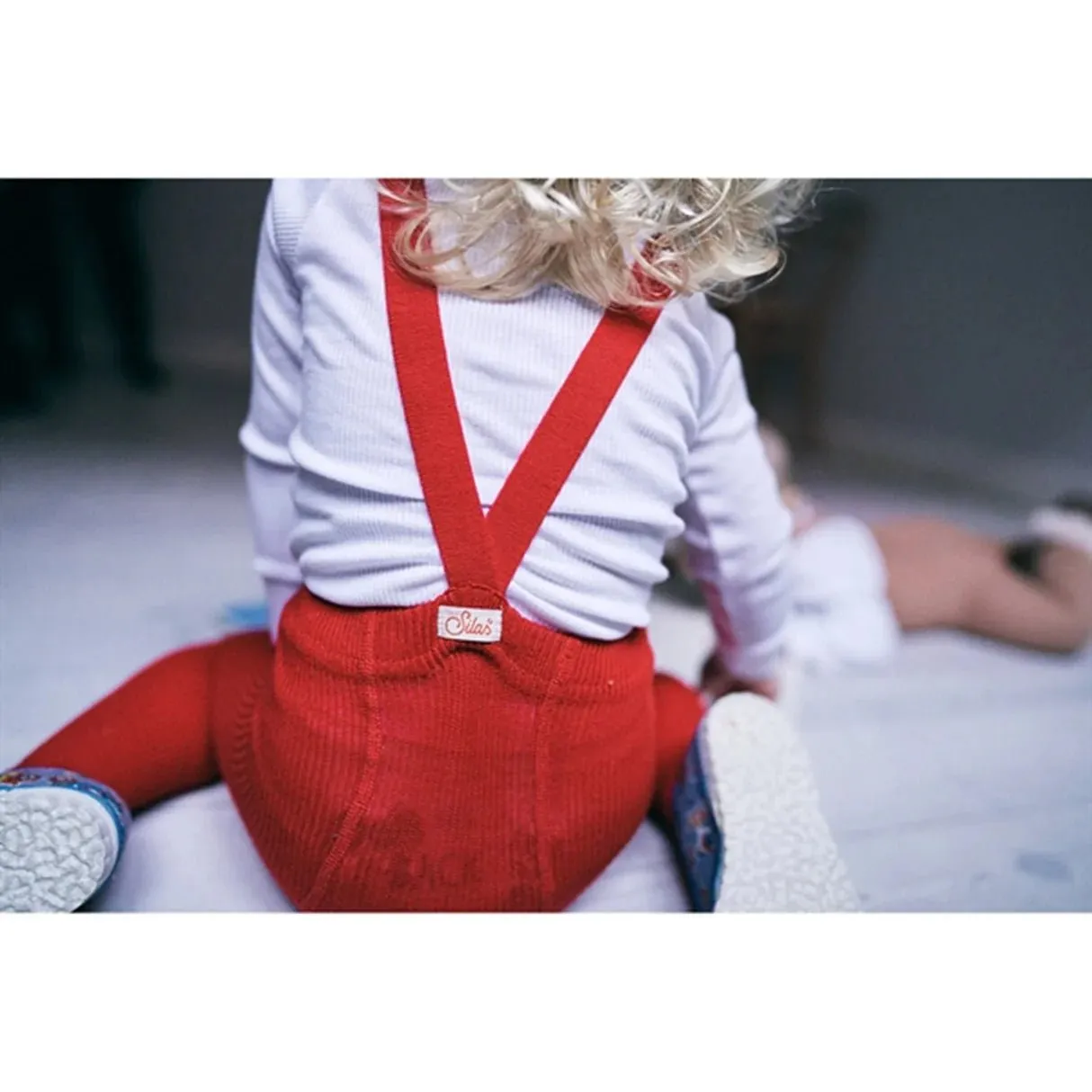 Silly Silas: Footed Tights - Love Red