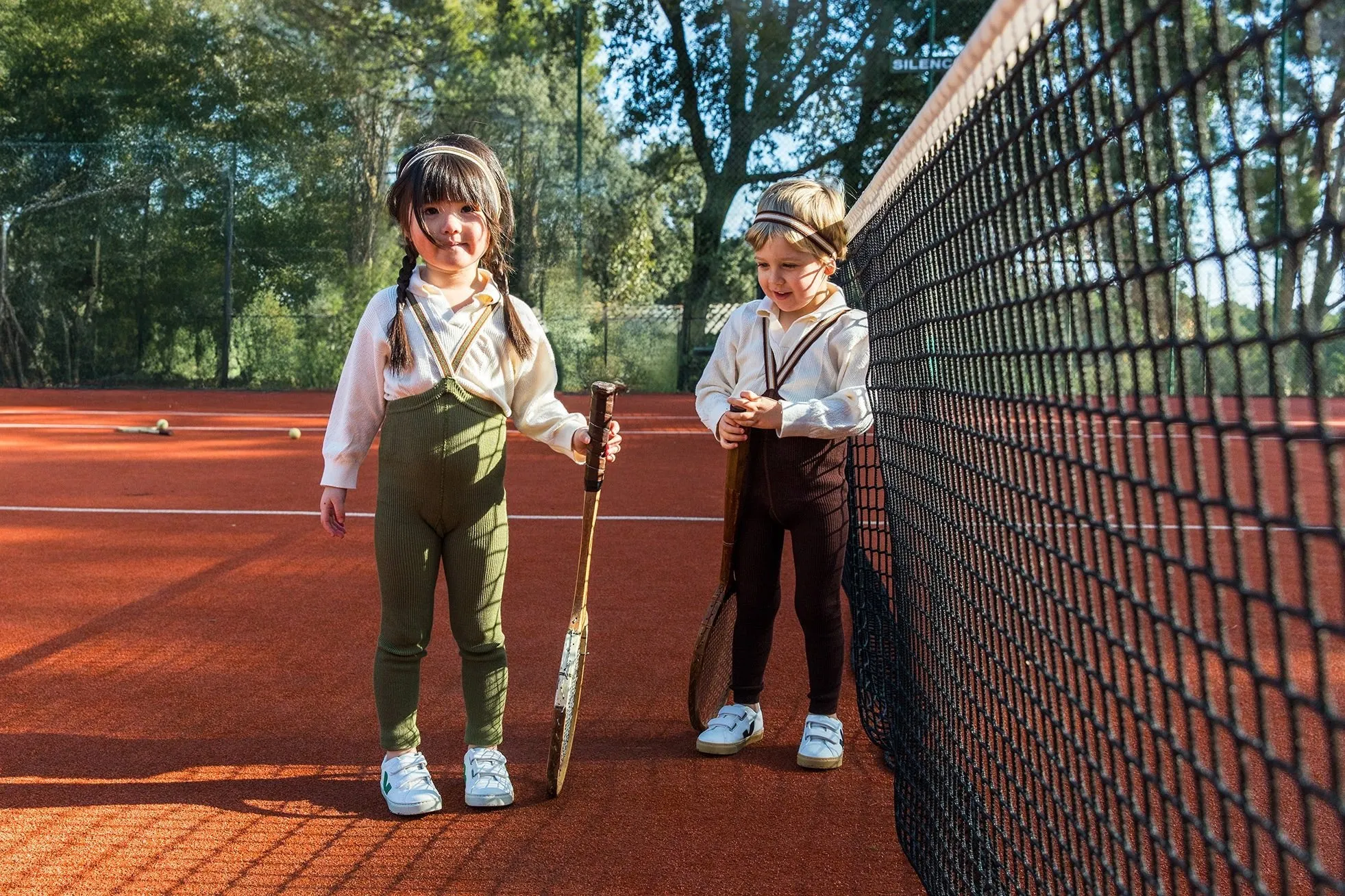 Silly Silas: Retro Ribbed Footless Tights - Chocolate Brown Stripes