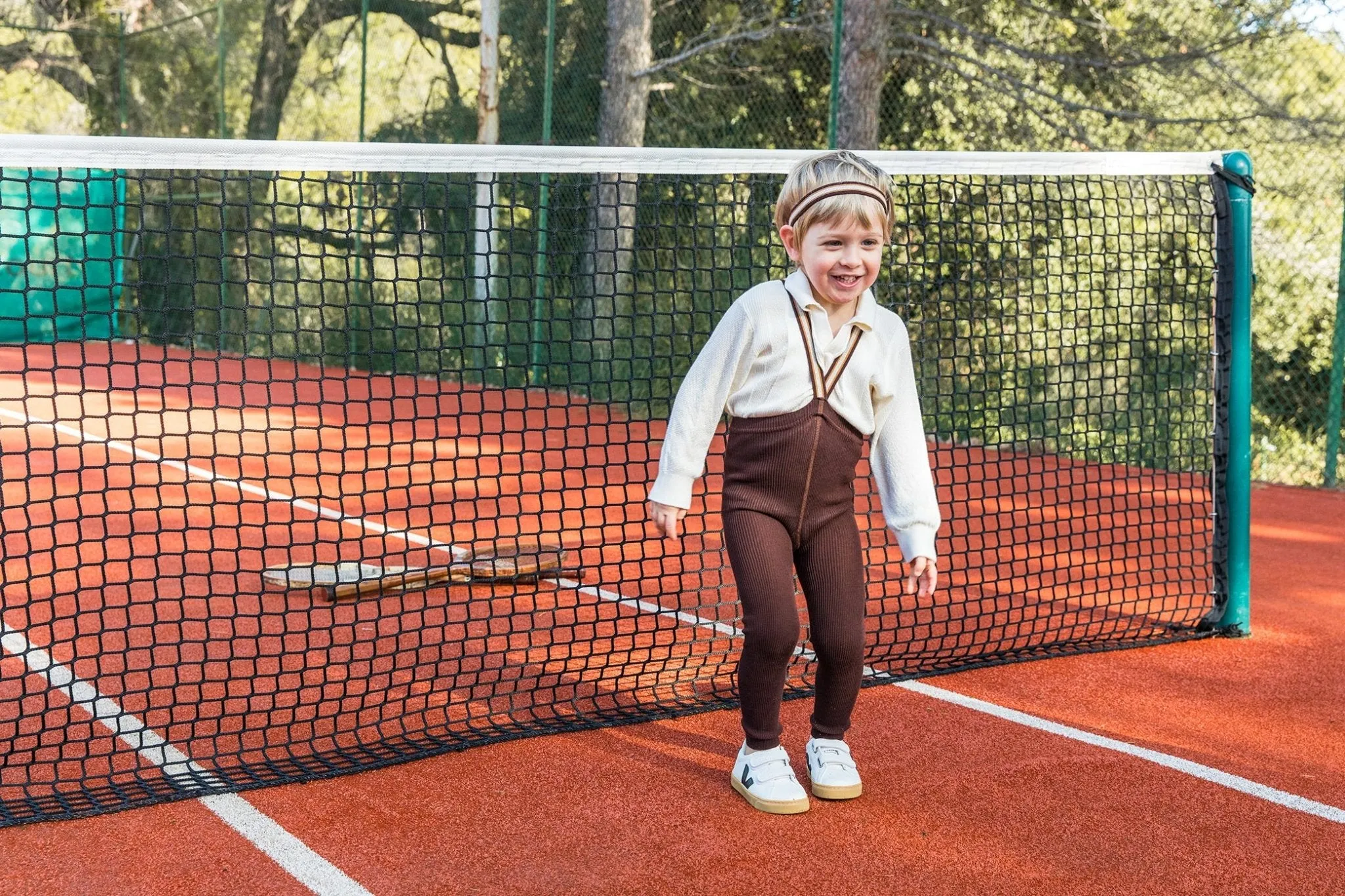 Silly Silas: Retro Ribbed Footless Tights - Chocolate Brown Stripes