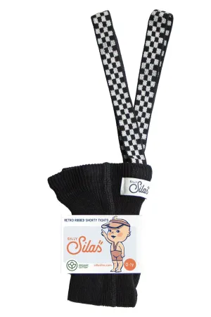 Silly Silas: Shorty Kids Tights - Black / Checkboard