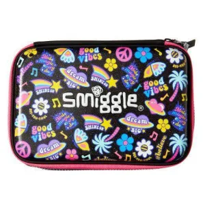 SMIGGLE Express Double Up Hardtop Pencil Case - Black