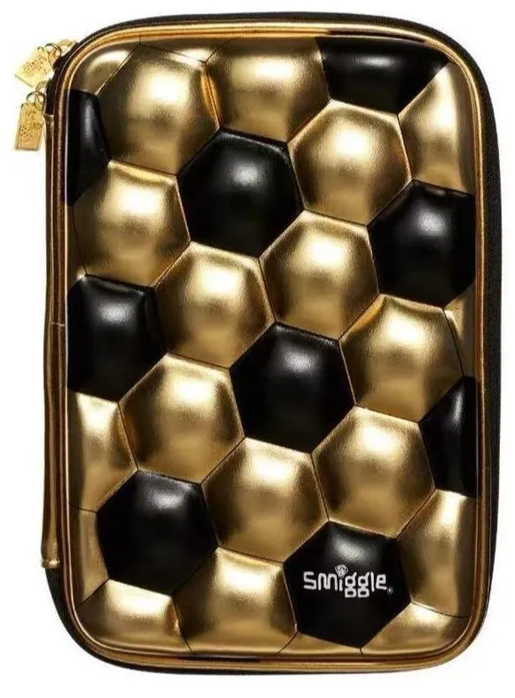 SMIGGLE Gold Hardtop Pencil Case - Black