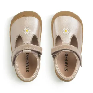 Start-Rite: Floret - Taupe Pearlised Leather Daisy