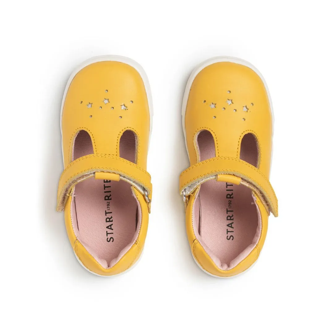 Start-Rite: Playground T-Bar Shoes - Yellow Leather