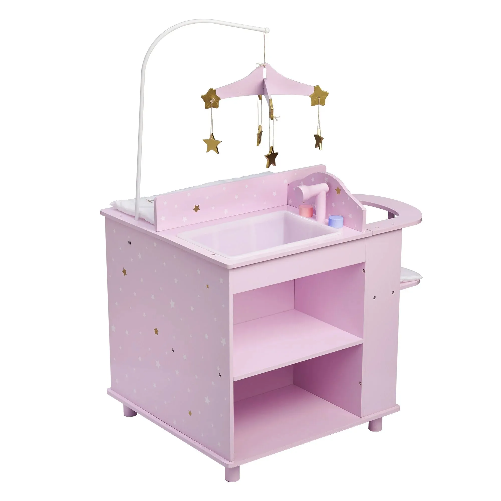 Teamson USA Olivia's Little World Twinkle Stars Princess 4-in-1 Baby Doll Furniture