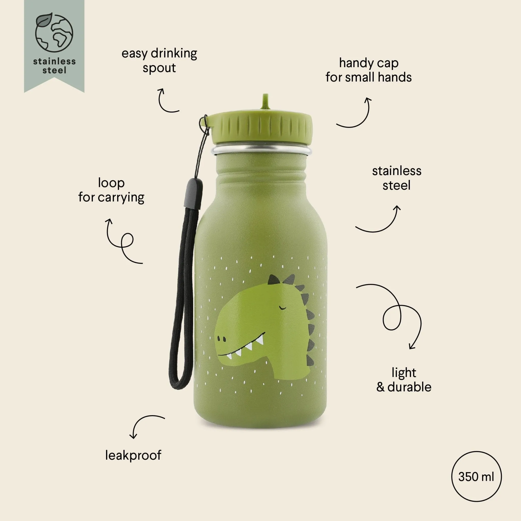 Trixie: Bottle 350ml - Mr. Dino