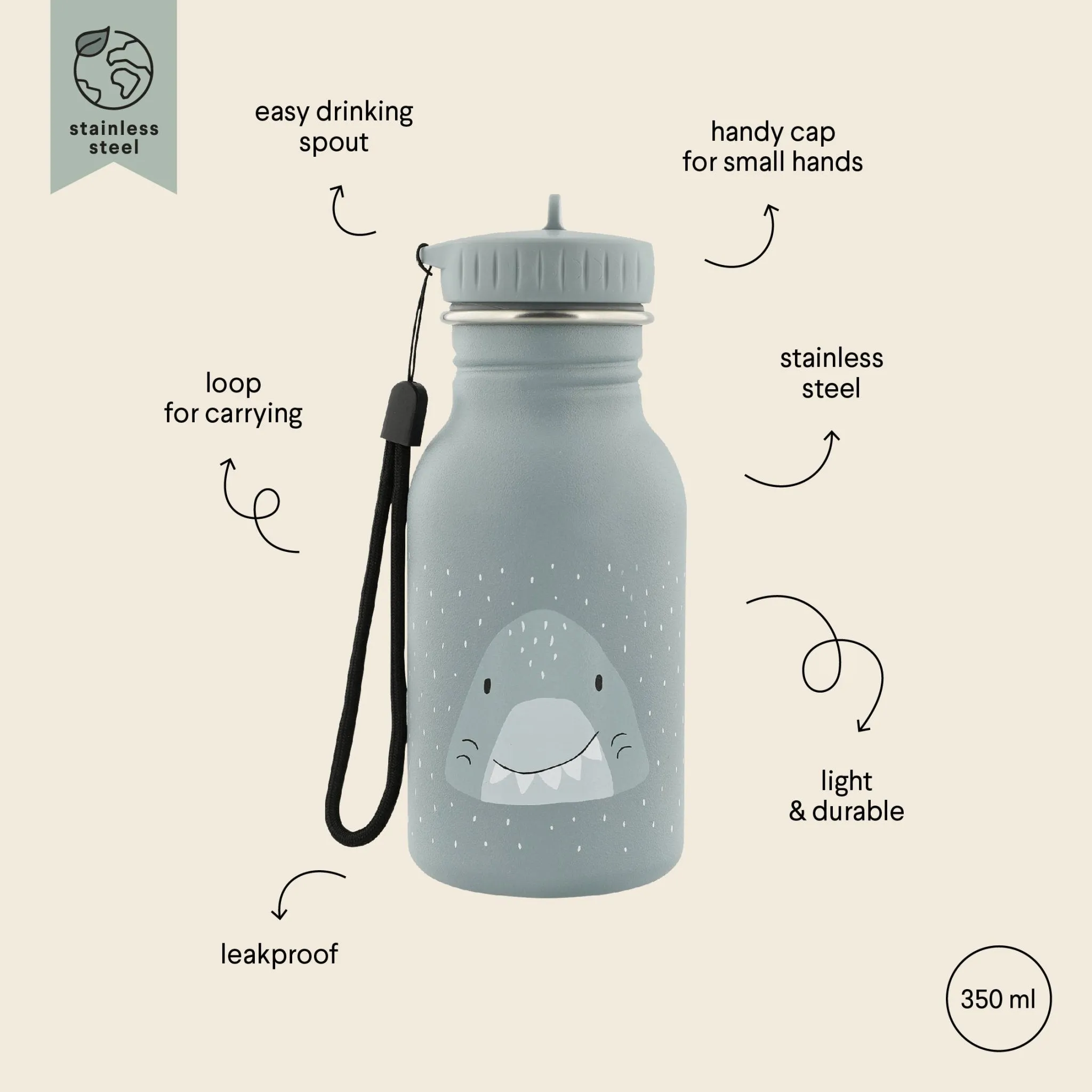 Trixie: Bottle 350ml - Mr. Shark