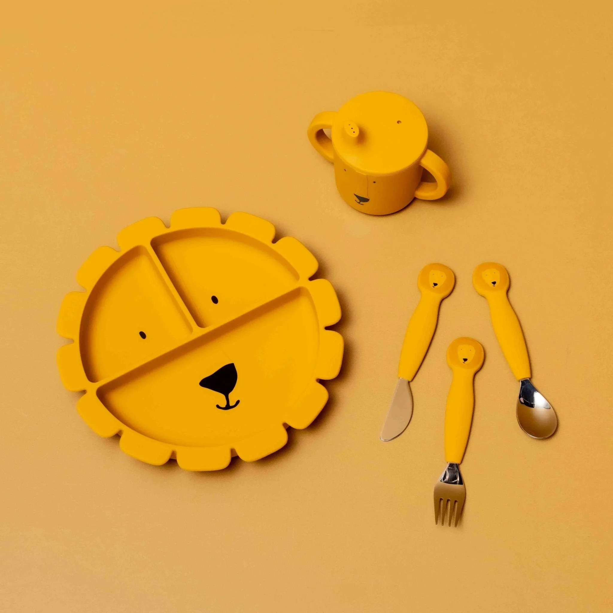 Trixie: Silicone Cutlery Set 3-pack - Mr. Lion