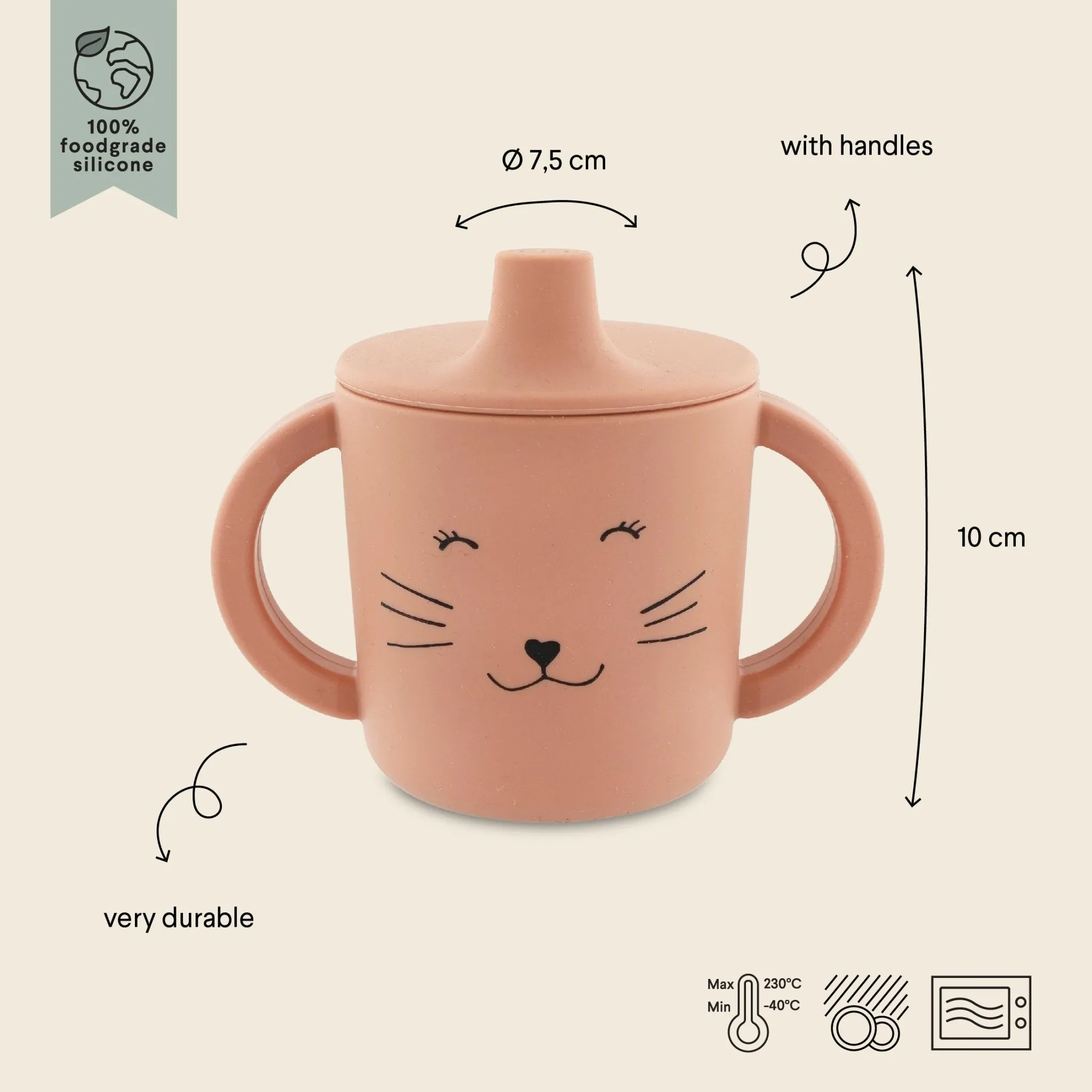 Trixie: Silicone Sippy Cup - Mrs. Cat