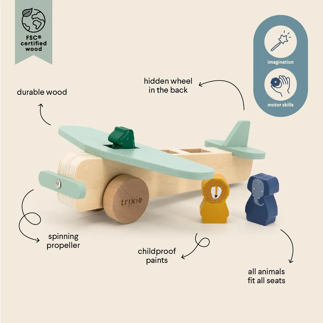 Trixie: Wooden Animal Airplane