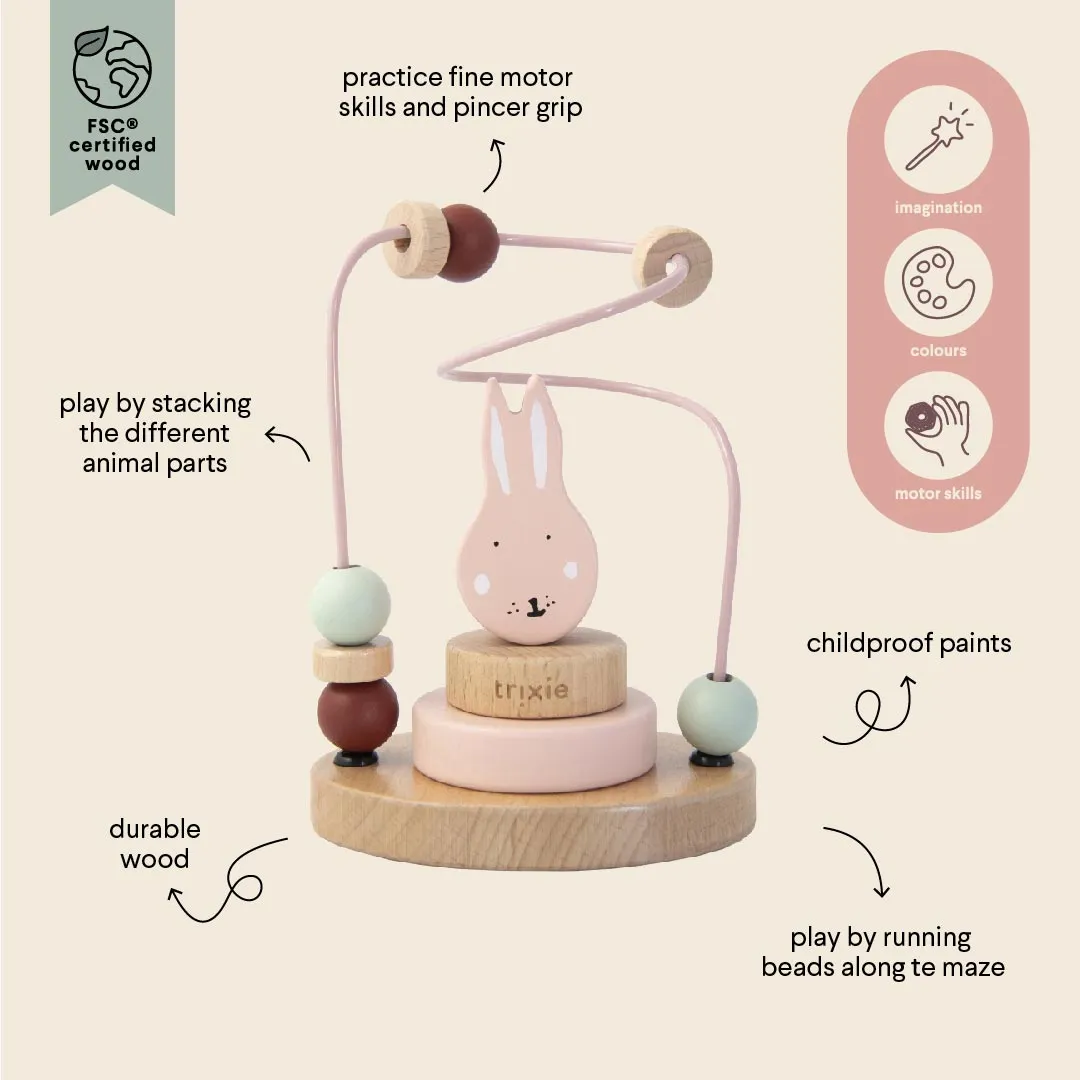 Trixie: Wooden Beads Maze - Mrs. Rabbit