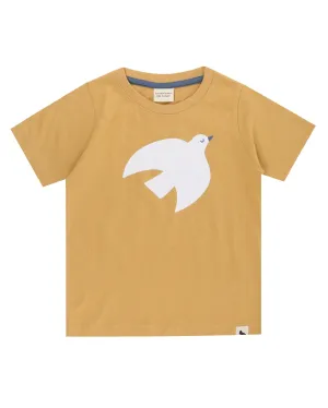 Turtledove London: Bird Motif T-Shirt - Golden