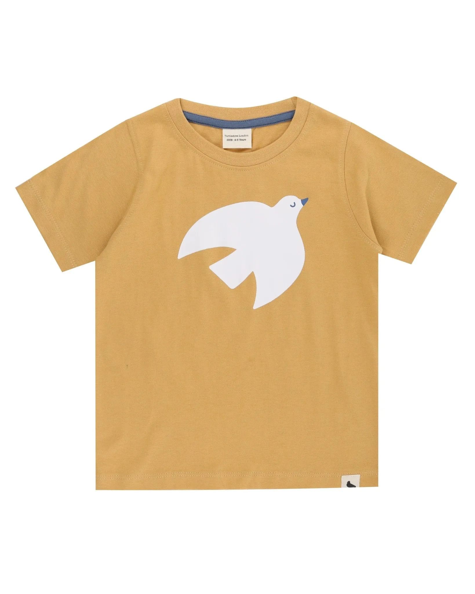 Turtledove London: Bird Motif T-Shirt - Golden
