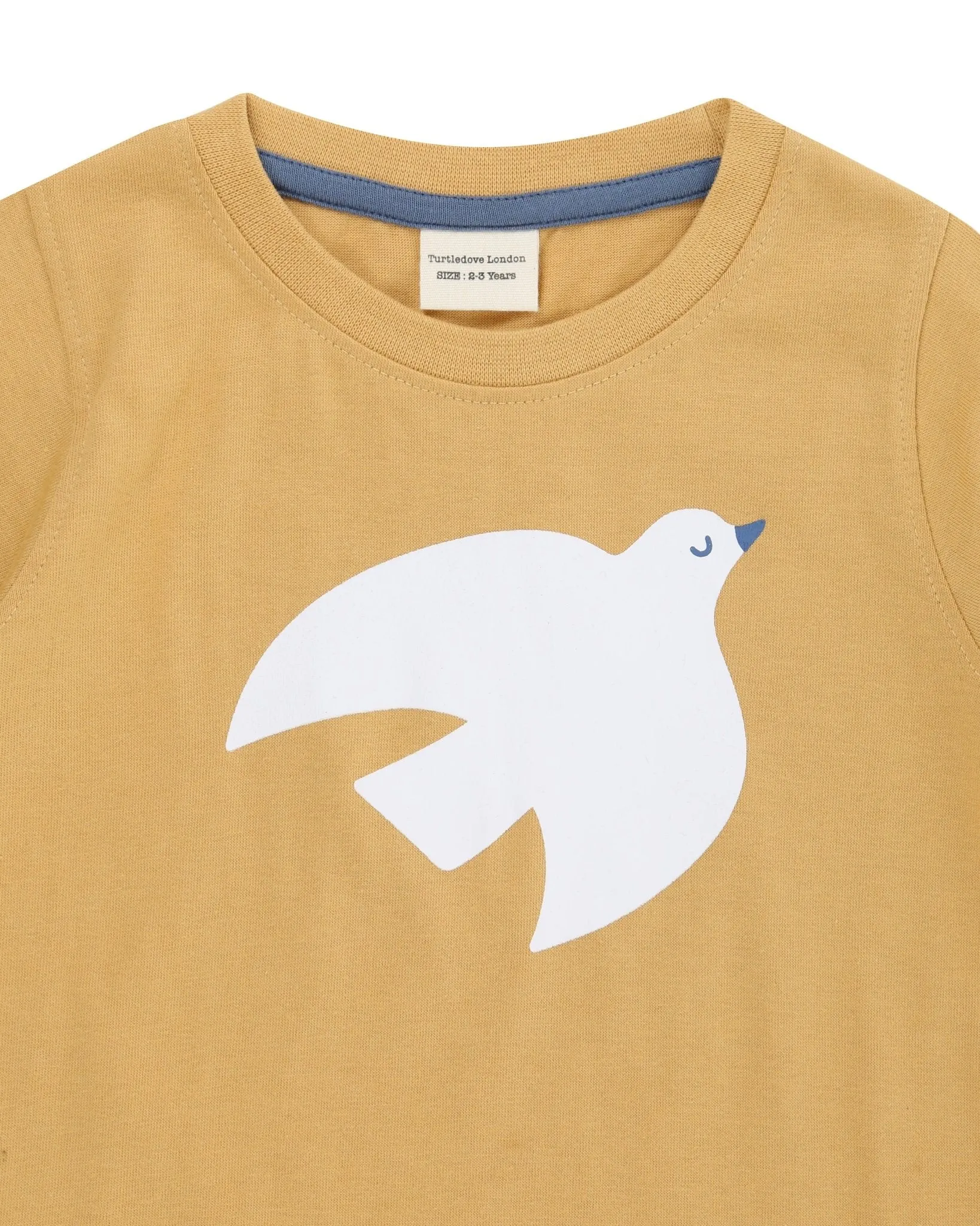 Turtledove London: Bird Motif T-Shirt - Golden