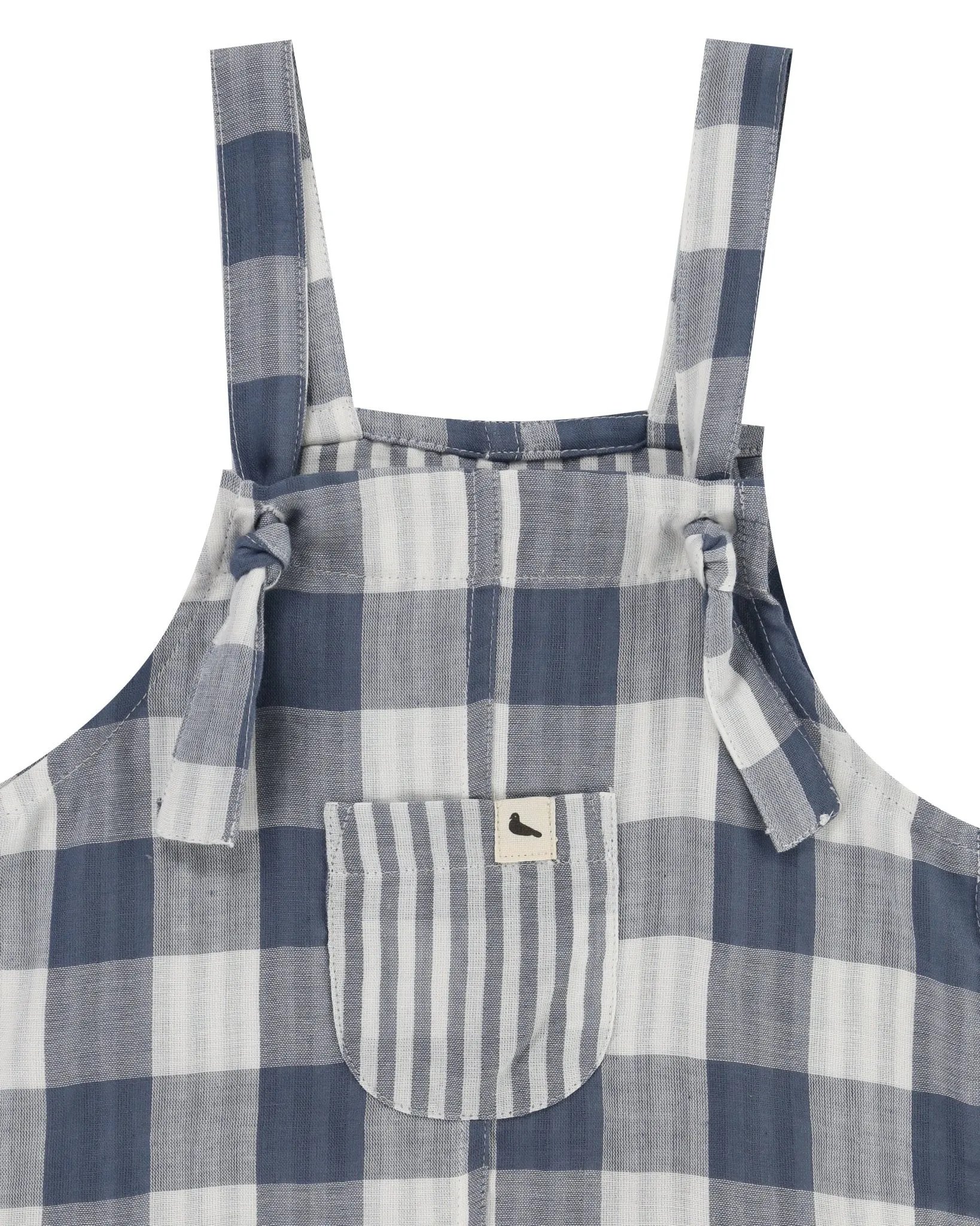 Turtledove London: Marine Check Easy Fit Reversible Dungarees