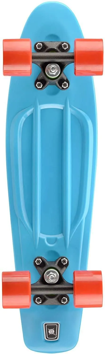 XOOTZ 22-Inch Kid's Mini Cruiser Skateboard - Pastel Blue