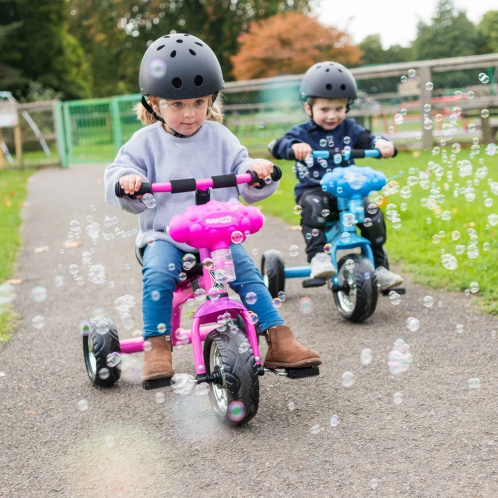 Xootz Bubble Go Trike - Kids Tricycle Pink
