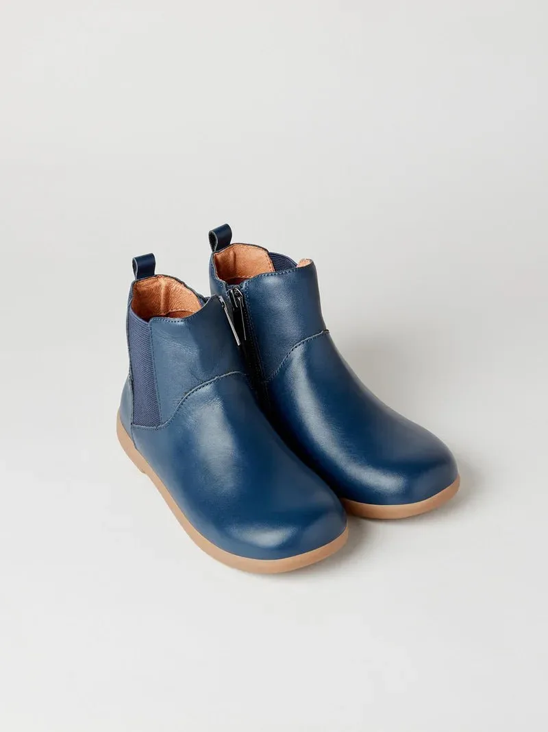Zig   Star: Rockit Kids Boot - Navy Leather